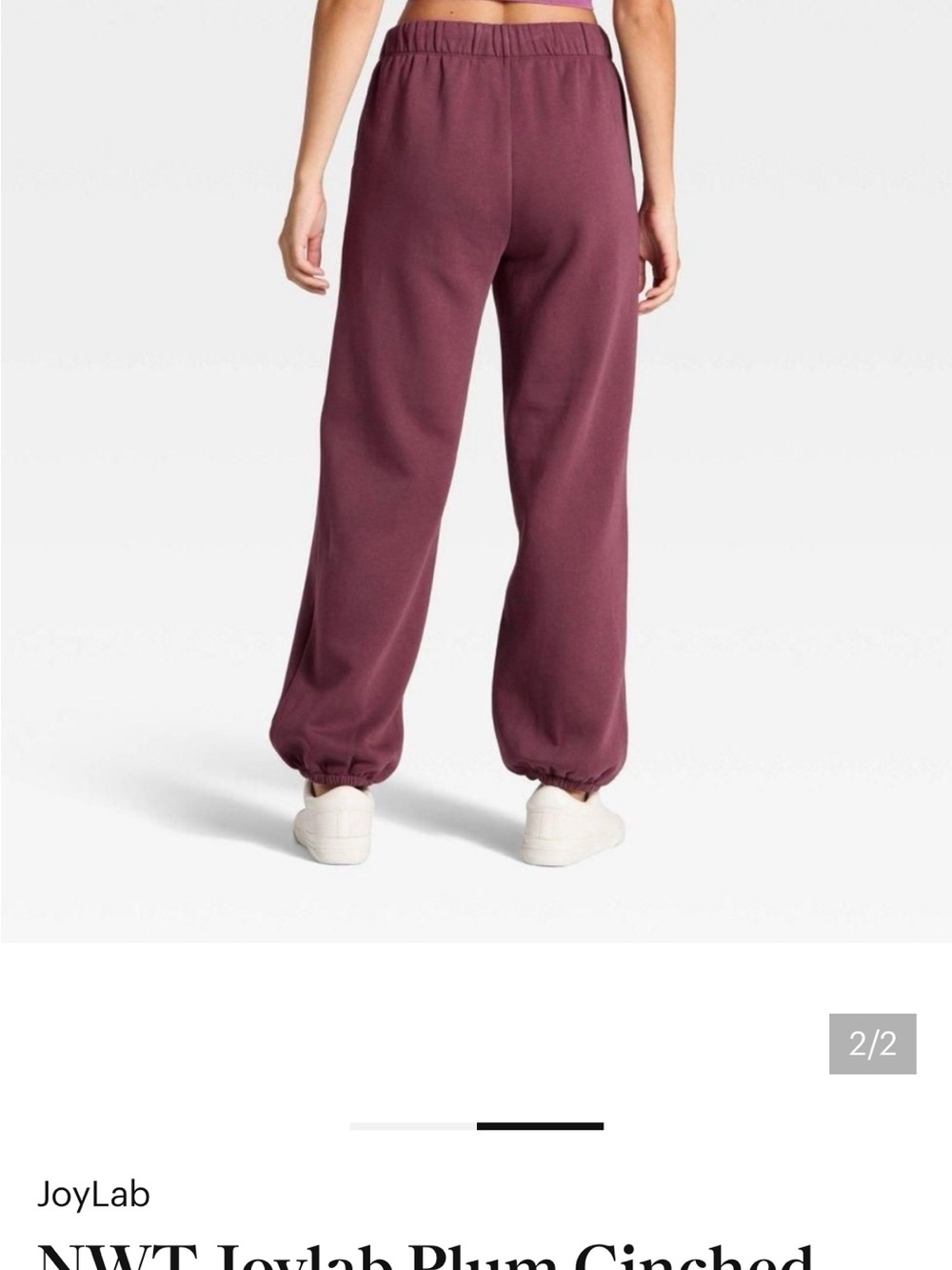 JoyLab Kids Plum Elastic-Cuffed Sweatpants